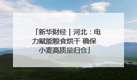 新华财经｜河北：电力赋能粮食烘干 确保小麦高质量归仓